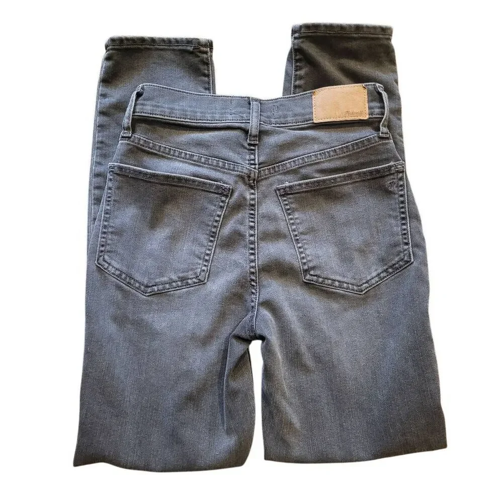 Madewell Jeans Women's 23 Washed Black Perfect Vintage Comfort Stretch Tapered - Picture 3 of 5